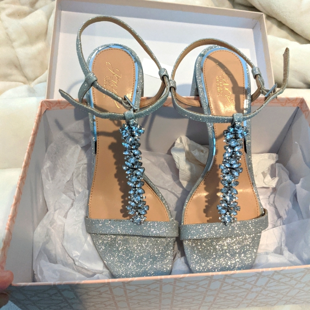 Badgely Mischka Jewel Block Heels